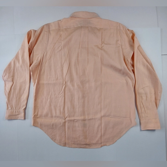 Ralph Lauren Shirt Mens Size 16.5 34/35 Peach Long Sleeve Flesh Pony Classic Fit - Picture 2 of 9